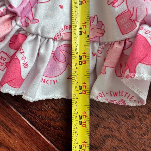 Girlhood by Little Stocking Co 3 Valentines Dinosaur Dress Twirly Cutesy - Picture 3 of 6